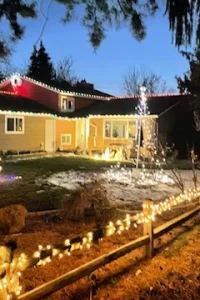 Christmas Light Hanging Residential Homes